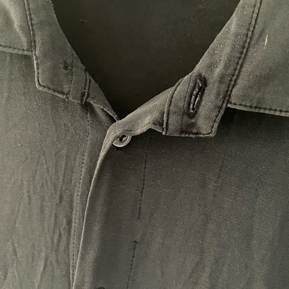 Prada Solid Blue Long Sleeve Button Down Silk Ble… - image 7